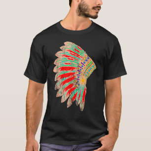 Native American Indian Tribes Feather Headdress T-Shirt