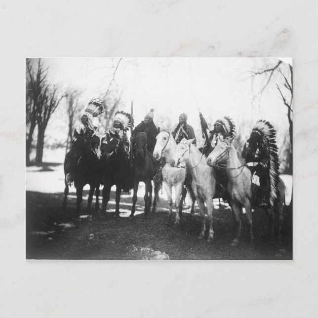 Native American Indian Vintage Portrait Postcard (Front)