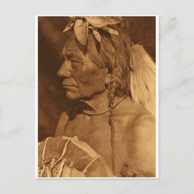 Native American Indian Vintage Portrait Postcard (Front)