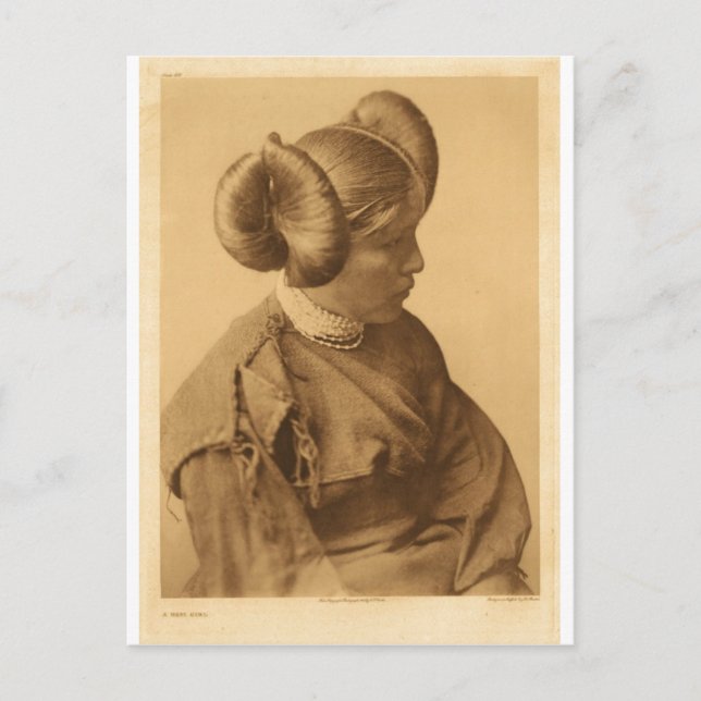 Native American Indian Vintage Portrait Postcard (Front)