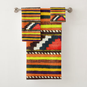 Native American Indian yellow design Bath Towel Set