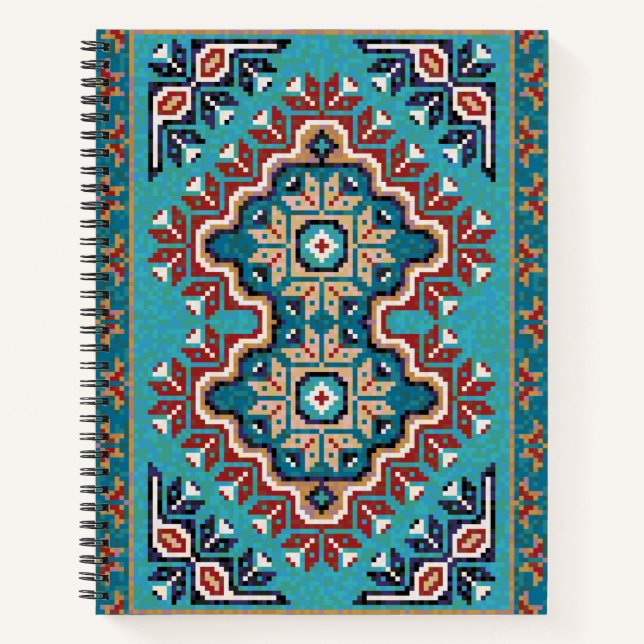 Native American Indians Navajo Mosaic Pattern  Notebook (Front)