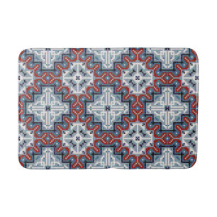 Native American Indians Navajo Pattern Bath Mat