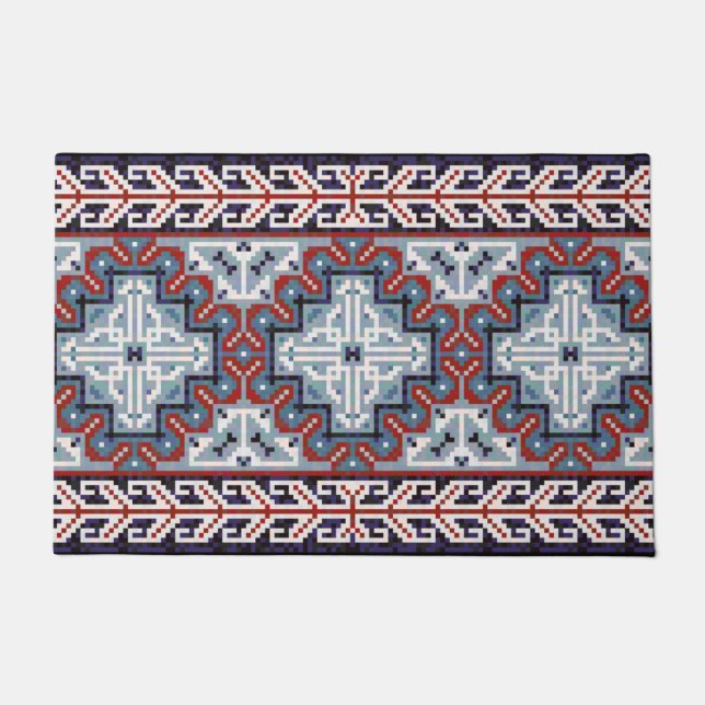Native American Indians Navajo Pattern Doormat (Front)