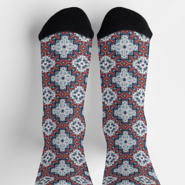 Native American Indians Navajo Pattern Socks (Top)