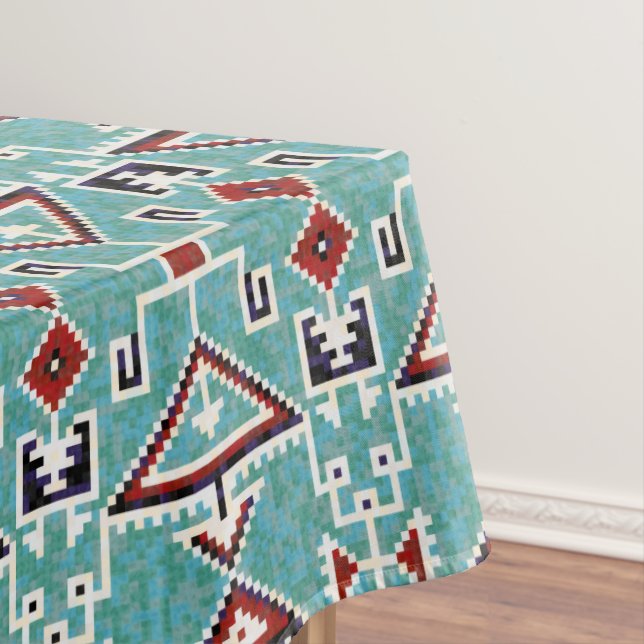 Native American Indians Navajo Pattern Tablecloth (In Situ)