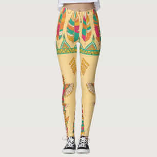 Native American Indigenous Ornamental Background. Leggings