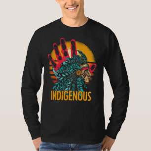 Native American Indigenous Red Hand Indian Blood T-Shirt