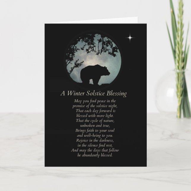 Native American Inspired Winter Solstice Blessings Card (Front)