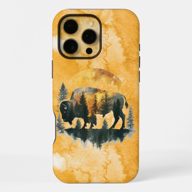 Native American iPhone Case with Buffalo (Back)