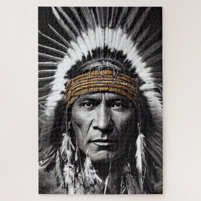 Native American Iroquois Puzzle (Vertical)
