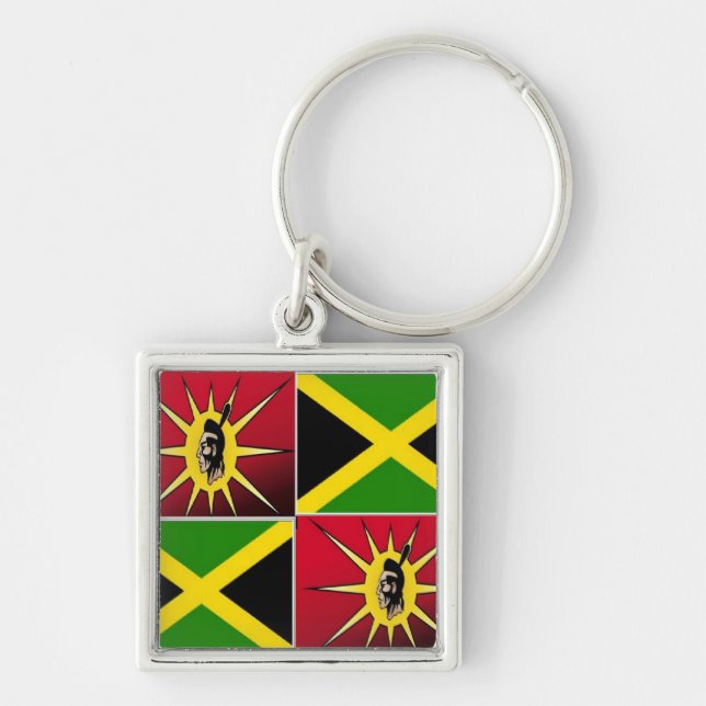 Native american-Jamaican Key Ring (Front)