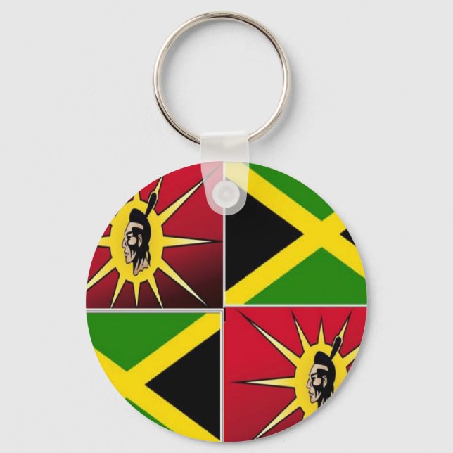 Native american-Jamaican Key Ring (Front)