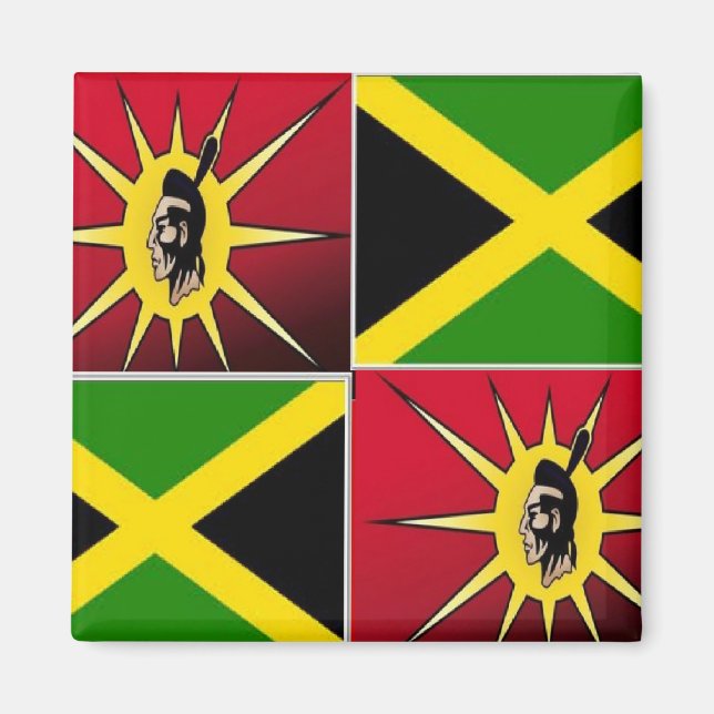 Native american-Jamaican Magnet (Front)