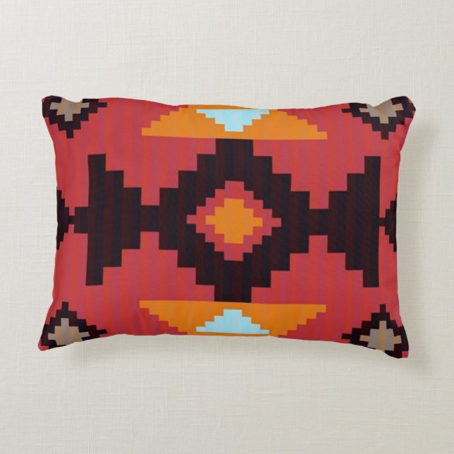 Native American Joy Pattern Decorative Cushion (Back)