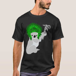 Native American Koala Eucalyptus Bear Indian Chief T-Shirt