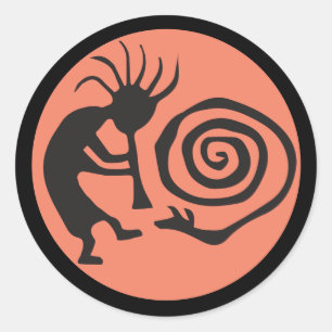 Native American Kokopelli Classic Round Sticker