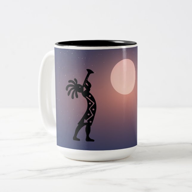 Native American Kokopelli Coffee Mug (Front Left)