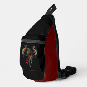 Native American Kokopelli Whale Dreamcatcher 1 Sling Bag