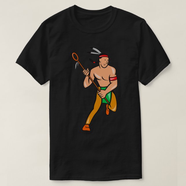 Native American Lacrosse 5 T-Shirt (Design Front)