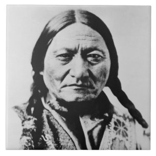 Native American: Lakota Sitting Bull Fort Buford Ceramic Tile