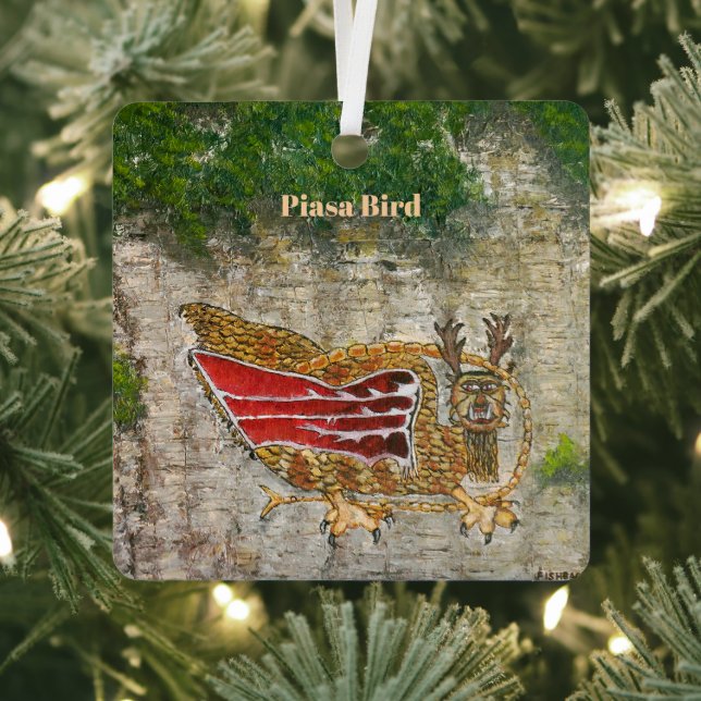 Native American Legend Piasa Bird  Metal Tree Decoration (Insitu)