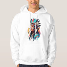 Native American Linework Tattoo Designs hoodie 