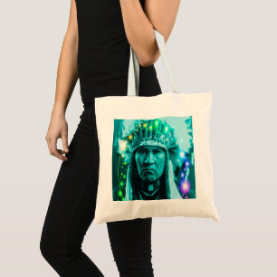 Native American Magical Chief Large Tote Bag