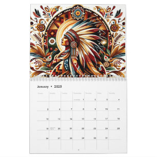 Native American Man Calendar