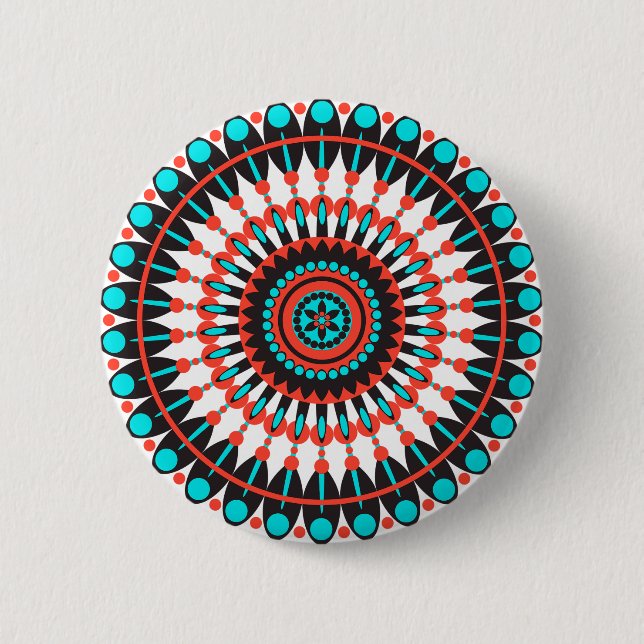 Native American Mandala 6 Cm Round Badge (Front)
