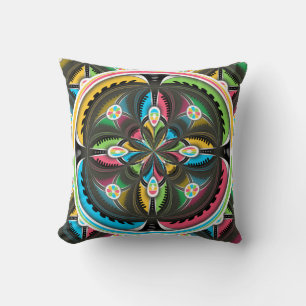 Native American Mandala Colorful Abstract art  Cushion