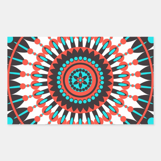 Native American Mandala Rectangular Sticker (Front)