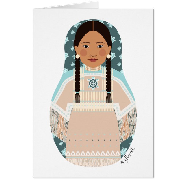 Native American Matryoshka Card (Front)