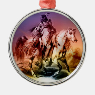 Native American Metal Tree Decoration