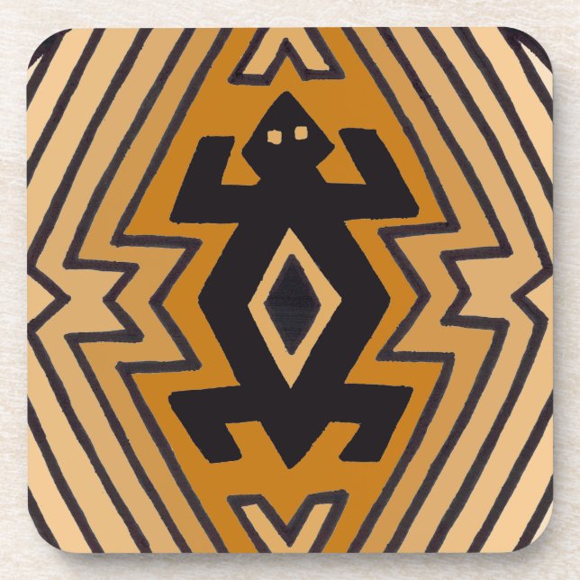 Native American Mimbres Bear Coaster (Front)