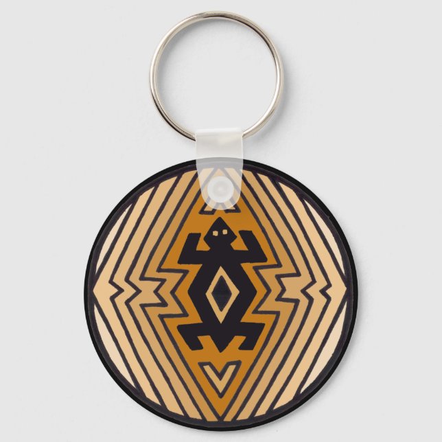 Native American Mimbres Bear Key Ring (Front)