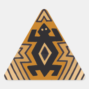 Native American Mimbres Bear Triangle Sticker