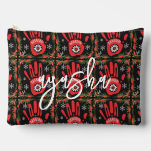 Native American MMIW Red and Black Makeup Bag