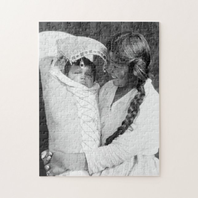 Native American Mother and Her Papoose Jigsaw Puzzle (Vertical)