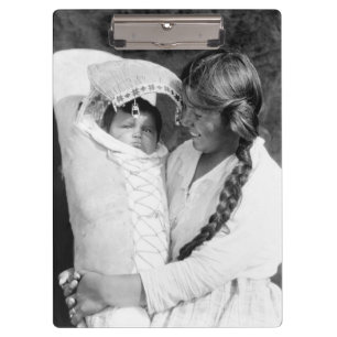 Native American Mother With Her Papoose Clipboard