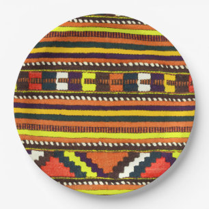 Native American Navajo Indian yellow design Paper Plate