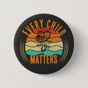 Native American Orange Day Indigenous Indian  6 Cm Round Badge