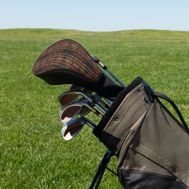 Native American Pattern Boho Culture Abstract Arts Golf Head Cover (In Situ)