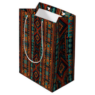 Native American Pattern Boho Culture Abstract Arts Medium Gift Bag