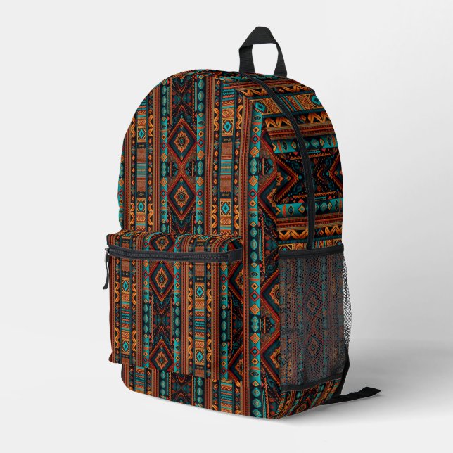 Native American Pattern Boho Culture Abstract Arts Printed Backpack (Back Corner Right)