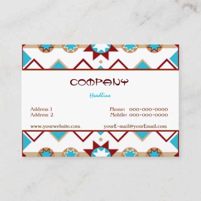 Native American Pattern Business Card (Front)
