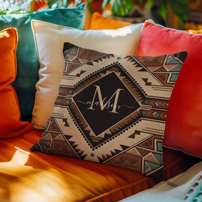 Native American Pattern Indian Culture Boho Style Cushion (Creator Uploaded)