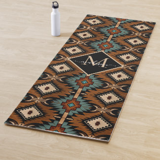 Native American Pattern Indian Culture Boho Style Yoga Mat