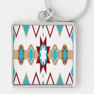 Native American Pattern Keychain