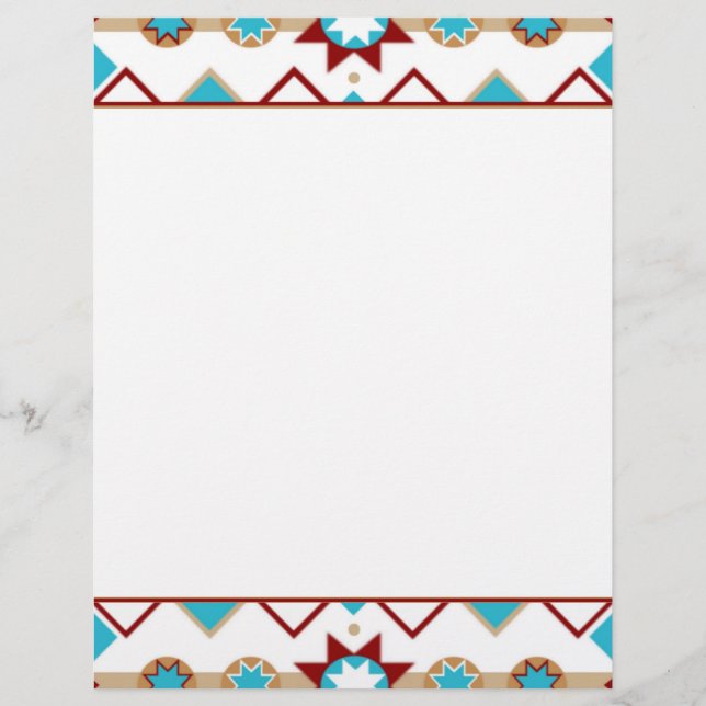 Native American Pattern Letterhead (Front)